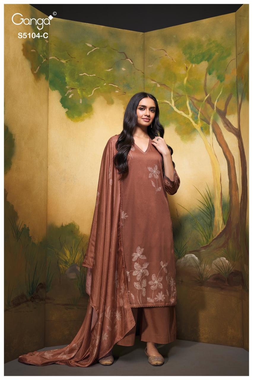 Ganga Saidnya 5104 catalog wholesale salwar kameez online shopping