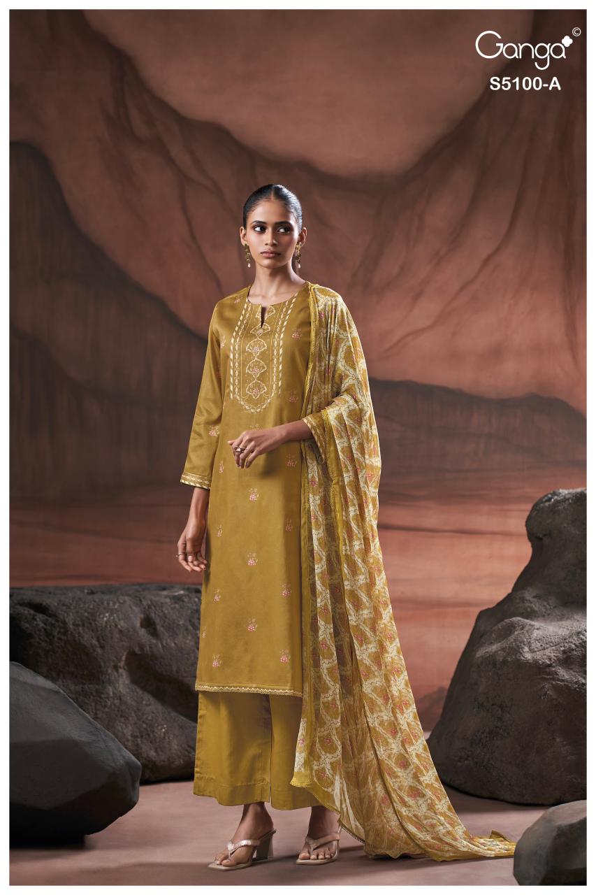 Ganga Sharvari 5100 catalog wholesale salwar kameez catalogue with price