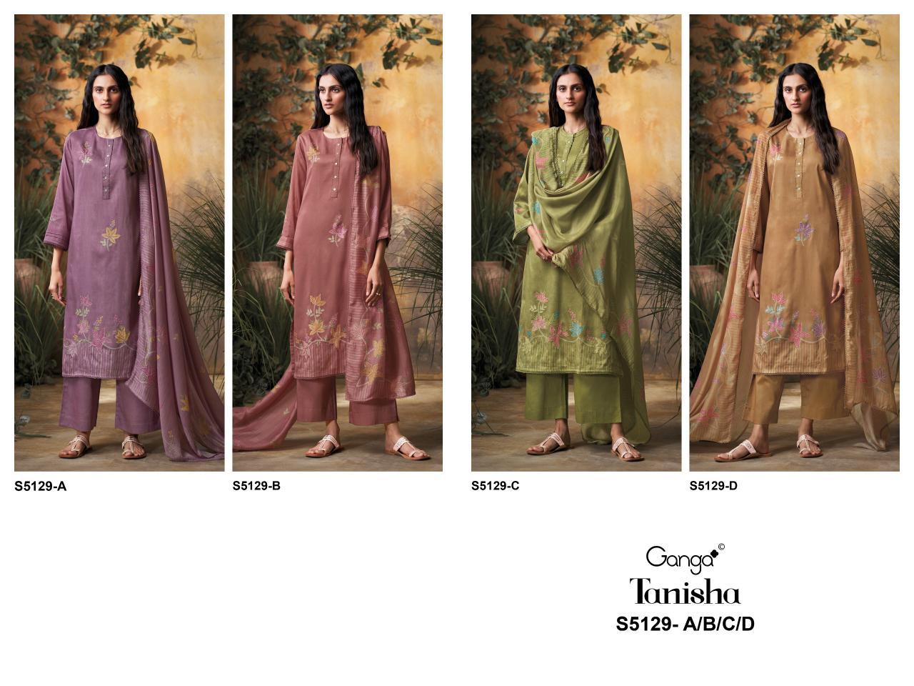 Ganga Tanisha 5129 catalog wholesale salwar kameez india surat