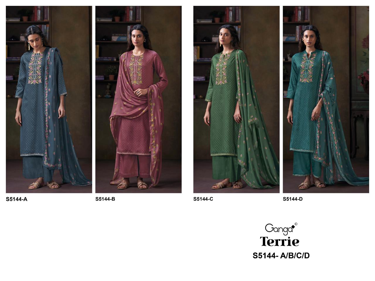 Ganga Terrie 5144 catalog wholesale latest salwar kameez designs catalogue