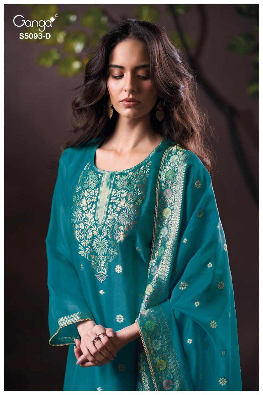 Ganga Veya 5093 catalog unstitched salwar kameez wholesalers uk