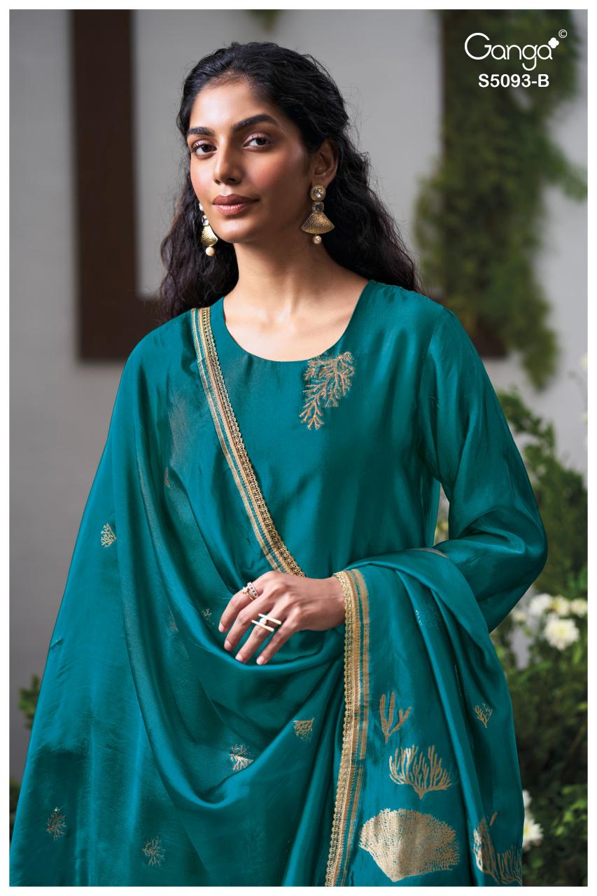 Ganga Veya 5093 catalog unstitched salwar kameez wholesalers uk