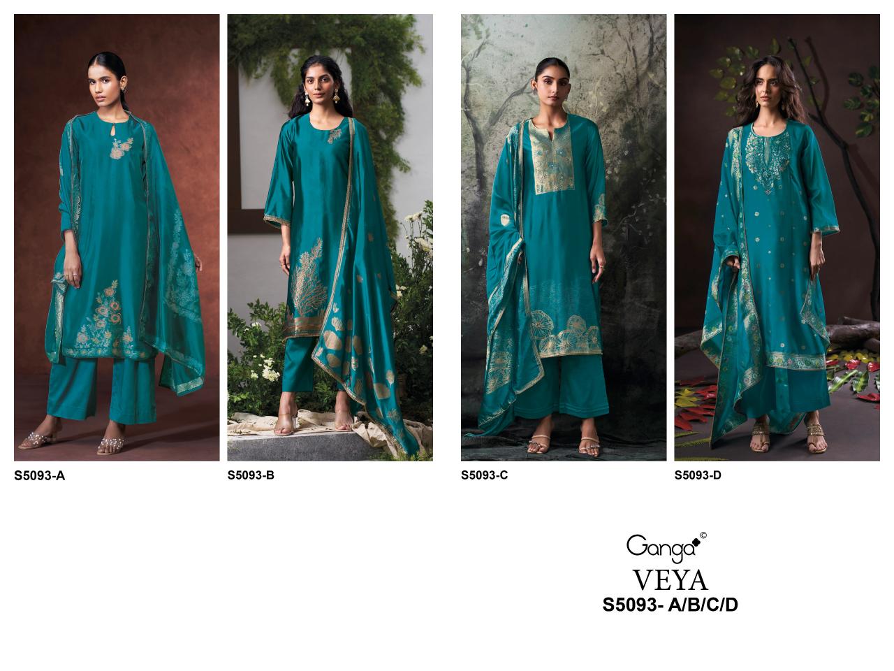 Ganga Veya 5093 catalog unstitched salwar kameez wholesalers uk
