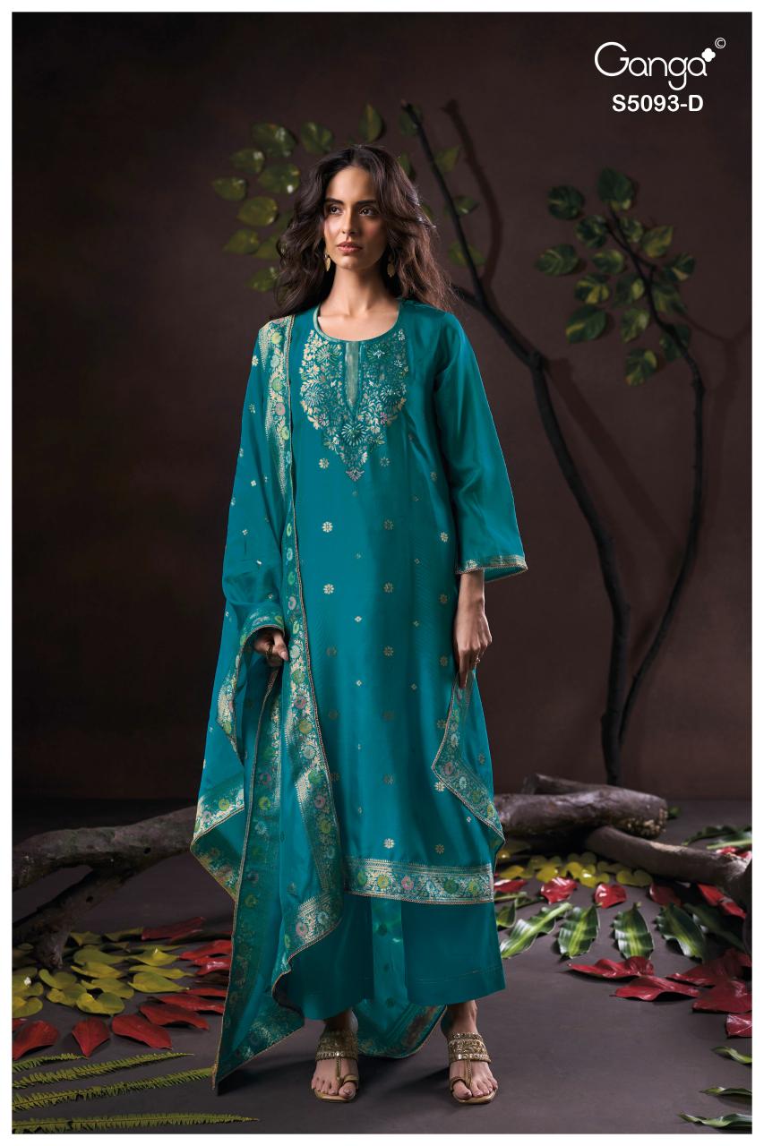 Ganga Veya 5093 catalog unstitched salwar kameez wholesalers uk