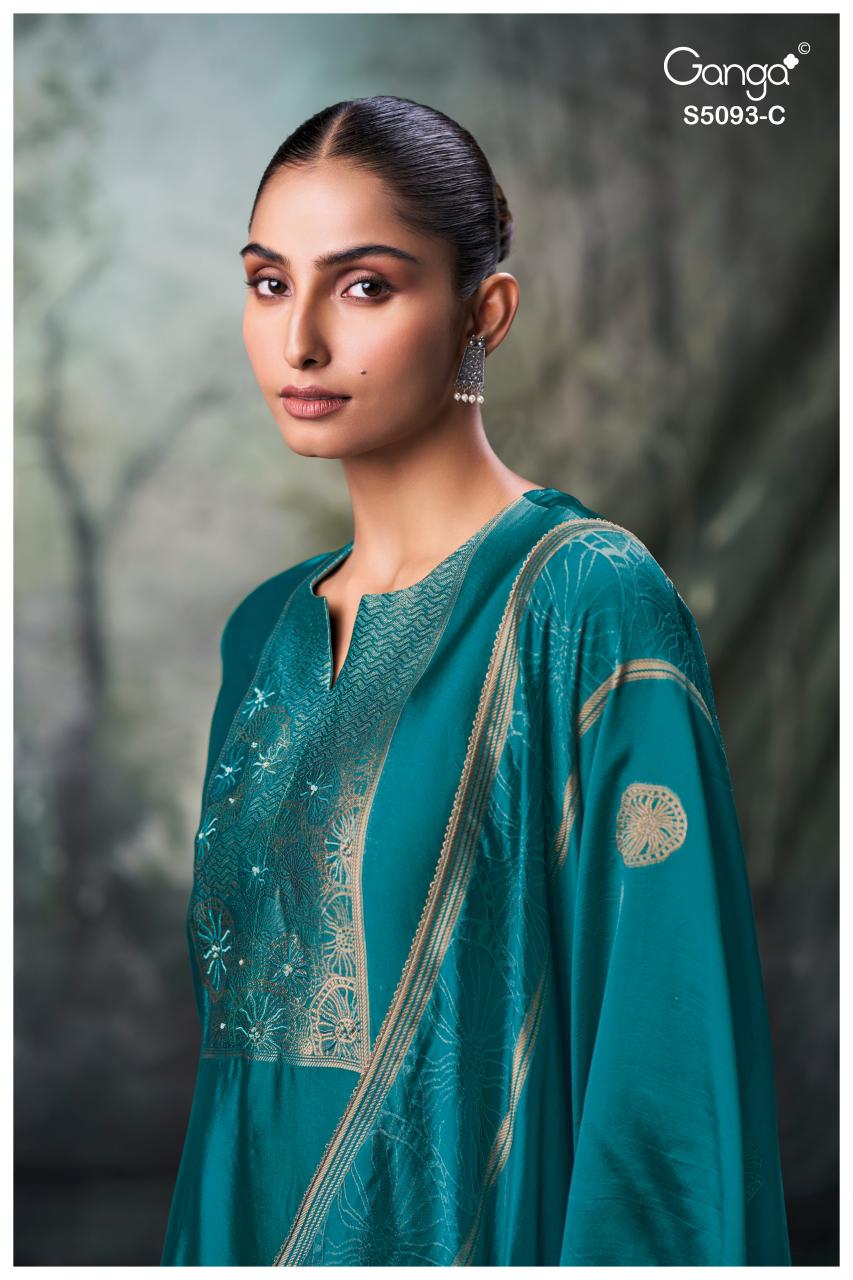 Ganga Veya 5093 catalog unstitched salwar kameez wholesalers uk