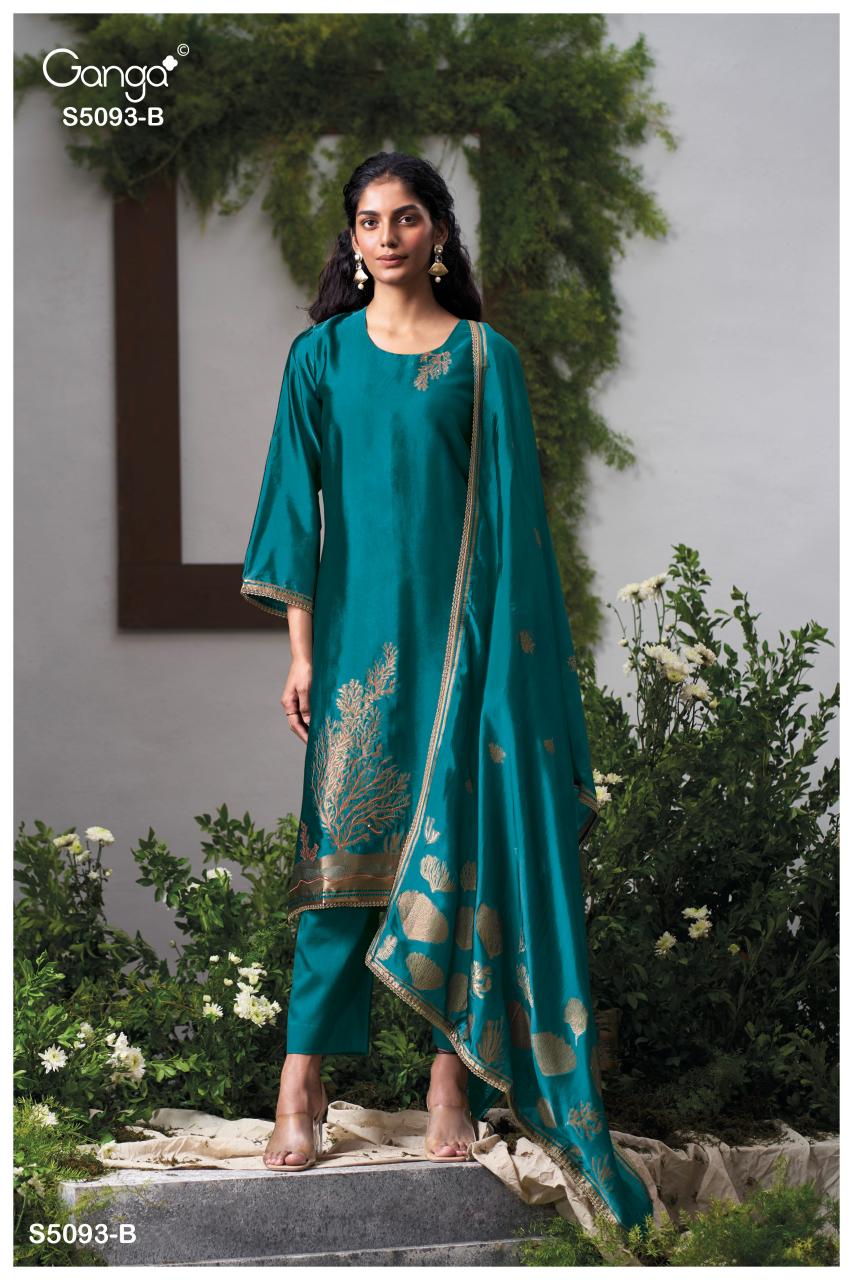 Ganga Veya 5093 catalog unstitched salwar kameez wholesalers uk