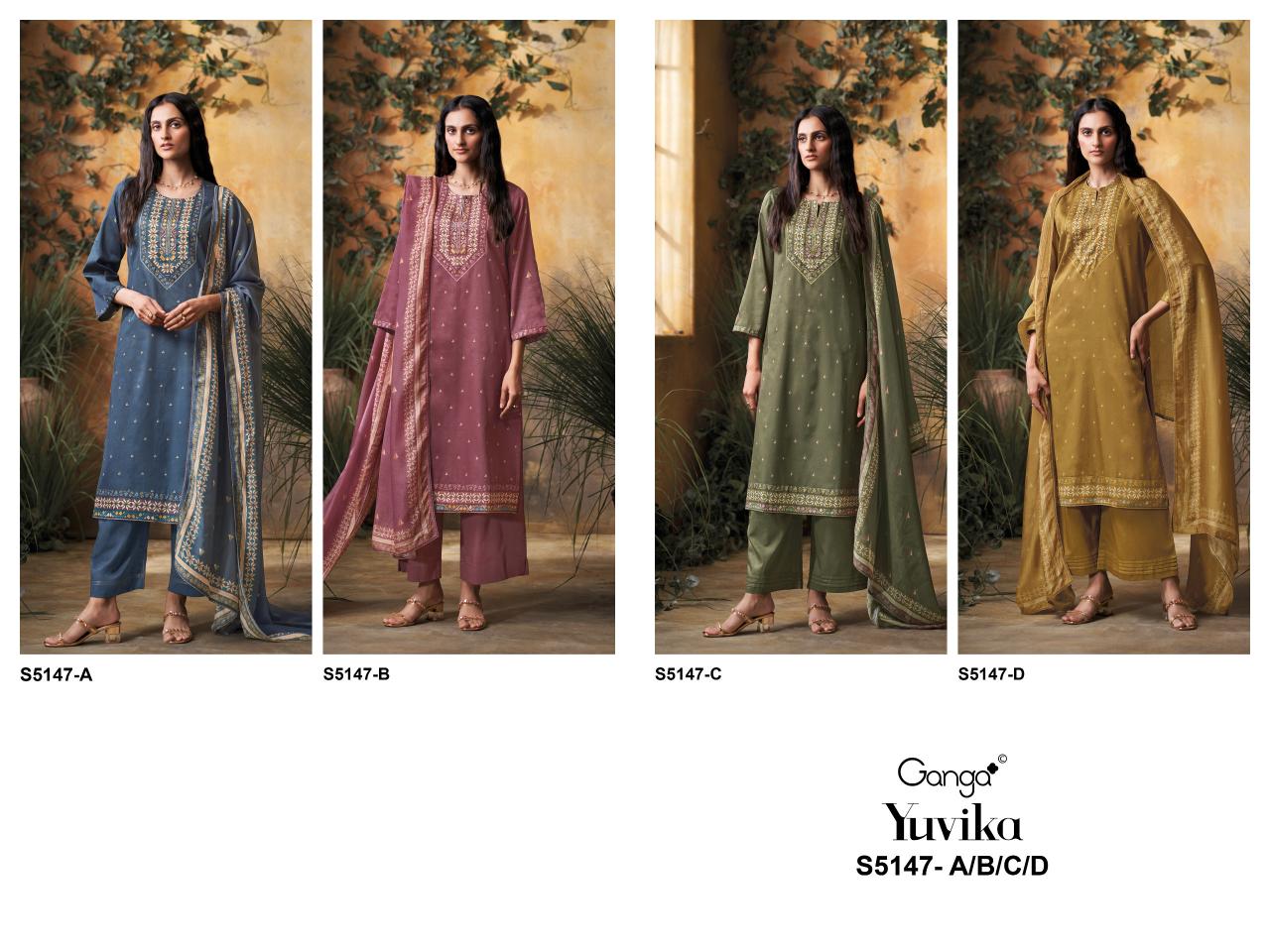 Ganga Yuvika 5147 catalog designer salwar kameez wholesale in kolkata