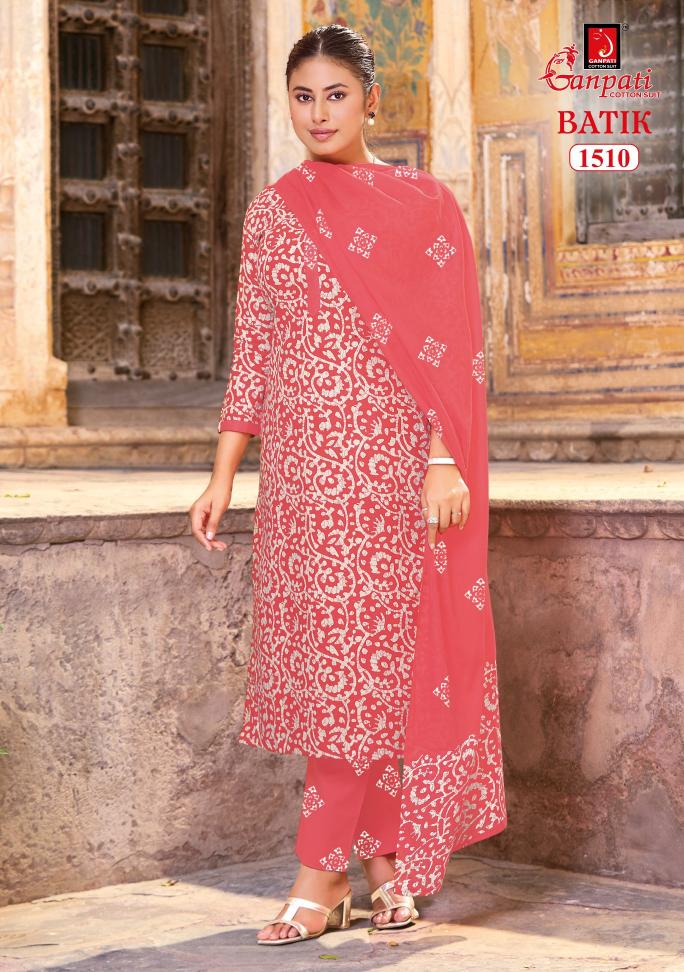 Ganpati Batik Vol-15 – Kurti Pant With Dupatta - Wholesale Catalog