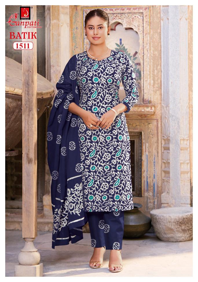 Ganpati Batik Vol-15 – Kurti Pant With Dupatta - Wholesale Catalog