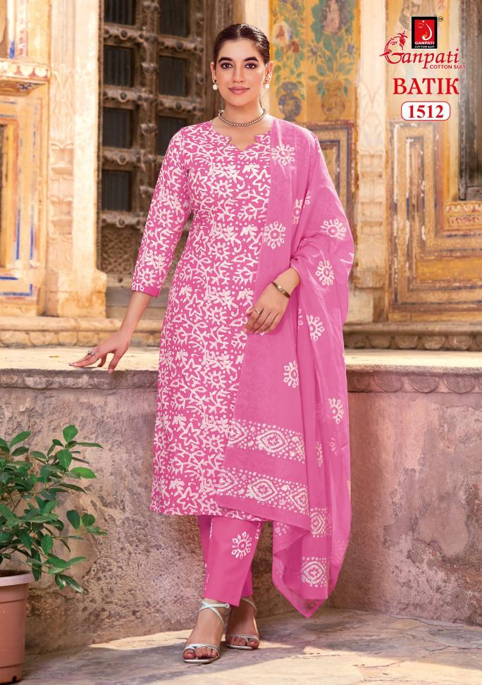 Ganpati Batik Vol-15 – Kurti Pant With Dupatta - Wholesale Catalog