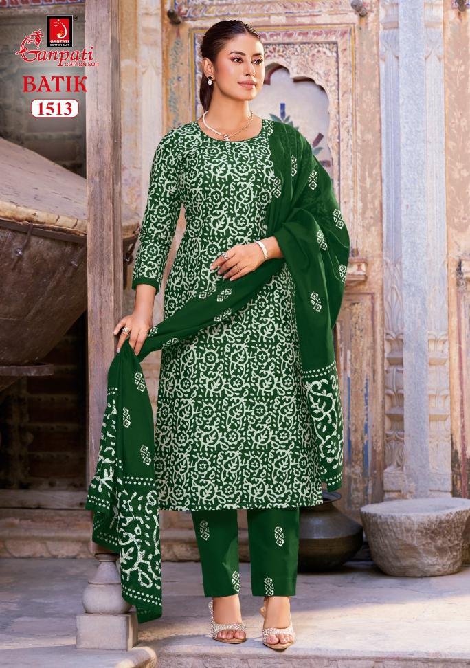 Ganpati Batik Vol-15 – Kurti Pant With Dupatta - Wholesale Catalog