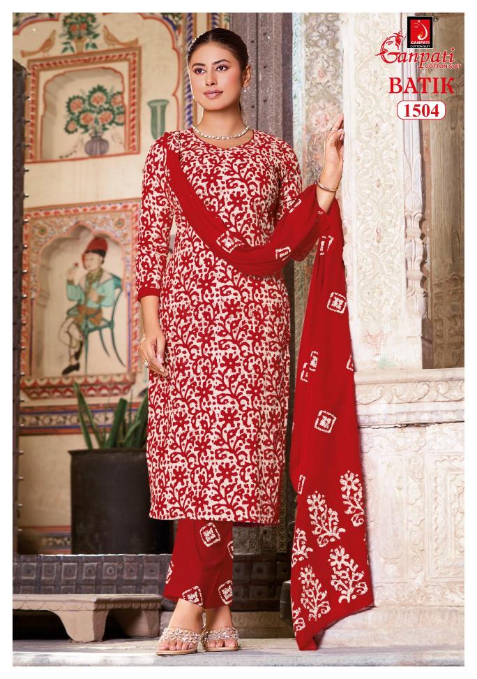 Ganpati Batik Vol-15 – Kurti Pant With Dupatta - Wholesale Catalog