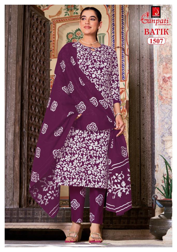 Ganpati Batik Vol-15 – Kurti Pant With Dupatta - Wholesale Catalog