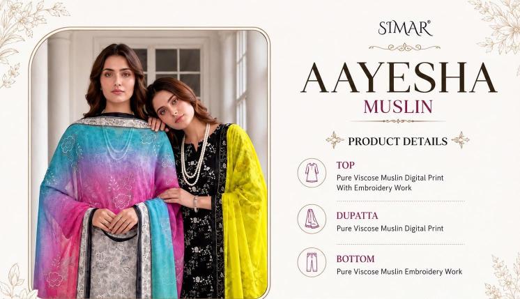 Glossy Simar Aayesha 9018 to 9023 catalog salwar kameez wholesale surat gujarat