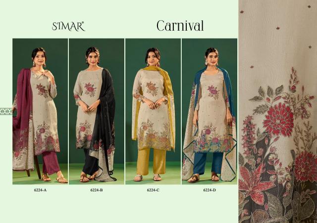 Glossy Simar Carnival 6224 catalog salwar kameez wholesale in madhyamgram video