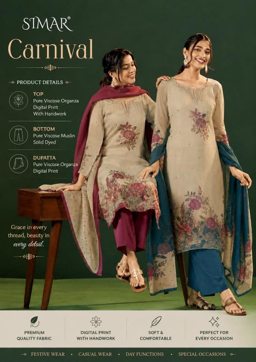 Glossy Simar Carnival 6224 catalog salwar kameez wholesale in madhyamgram video