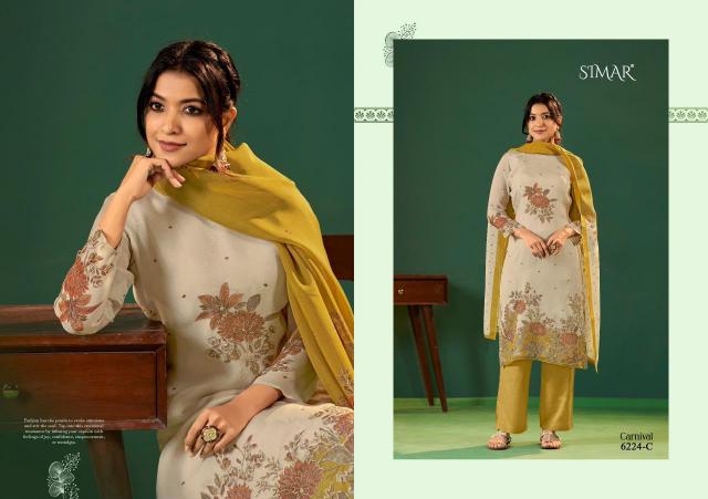 Glossy Simar Carnival 6224 catalog salwar kameez wholesale in madhyamgram video