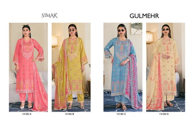 Glossy Simar Gulmehr 13180 catalog salwar kameez wholesale in kolkata