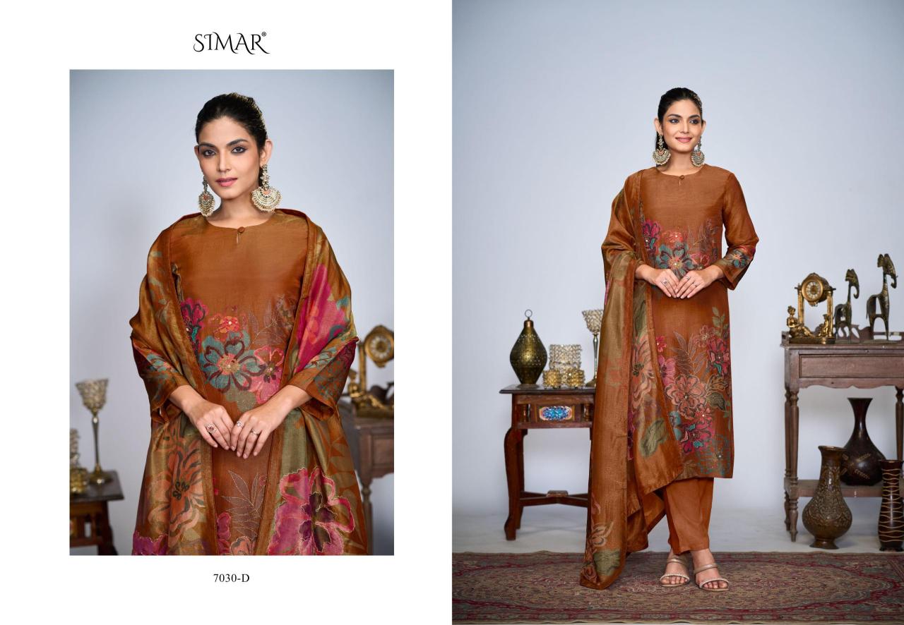 Glossy Simar Liyana 7030 catalog salwar kameez pakistani wholesale