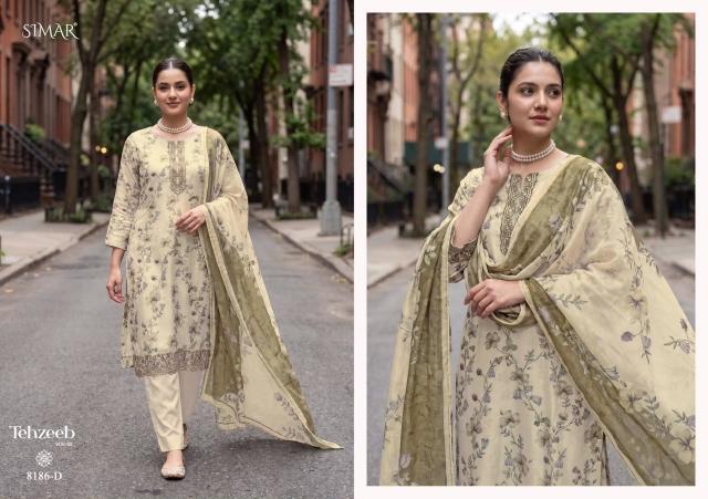 Glossy Simar Tehzeeb vol 2 8186 catalog wholesale salwar kameez market in bangalore