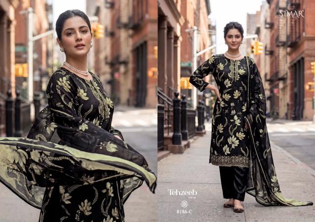 Glossy Simar Tehzeeb vol 2 8186 catalog wholesale salwar kameez market in bangalore