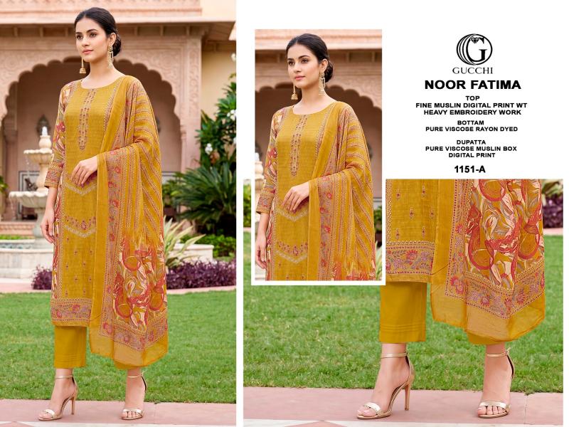 Gucchi Noor Fatima 1151 catalog wholesale clothing salwar kameez