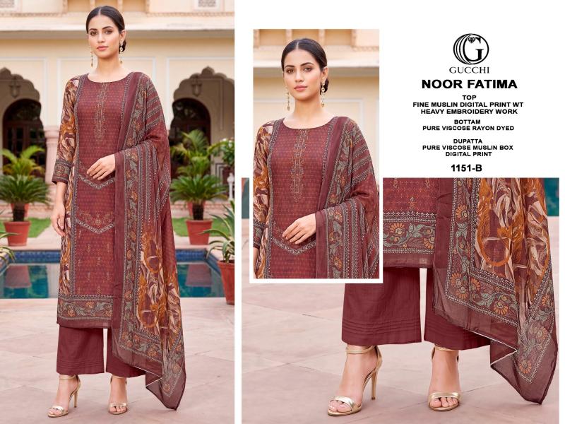 Gucchi Noor Fatima 1151 catalog wholesale clothing salwar kameez