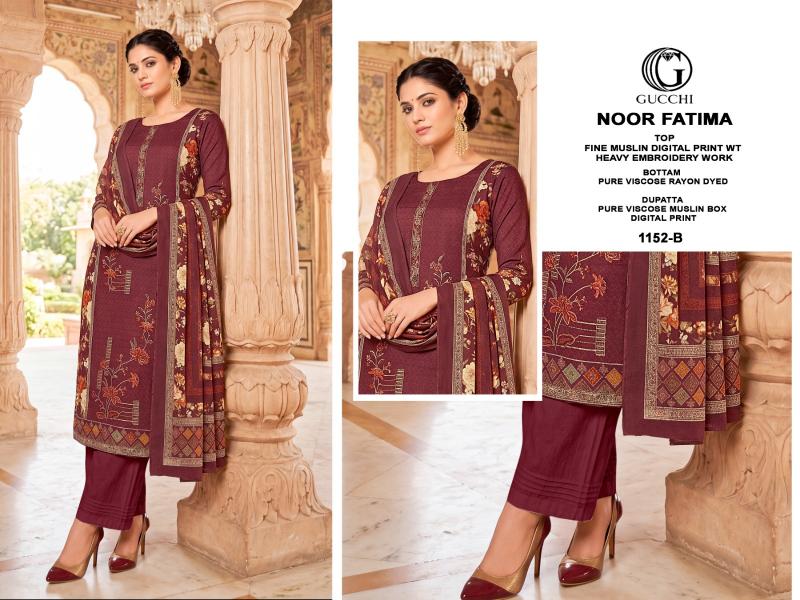 Gucchi Noor Fatima 1152 catalog salwar kameez wholesale surat