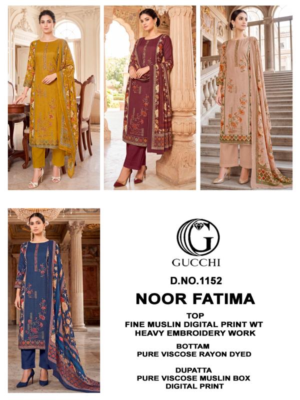 Gucchi Noor Fatima 1152 catalog salwar kameez wholesale surat