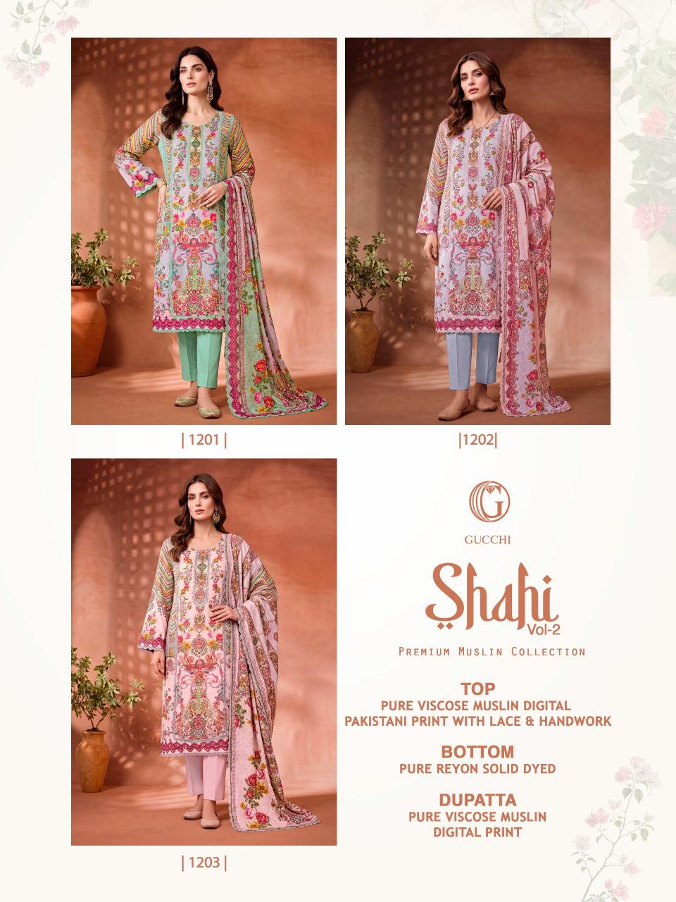 Gucchi Shahi 1201 catalog wholesale readymade salwar kameez online