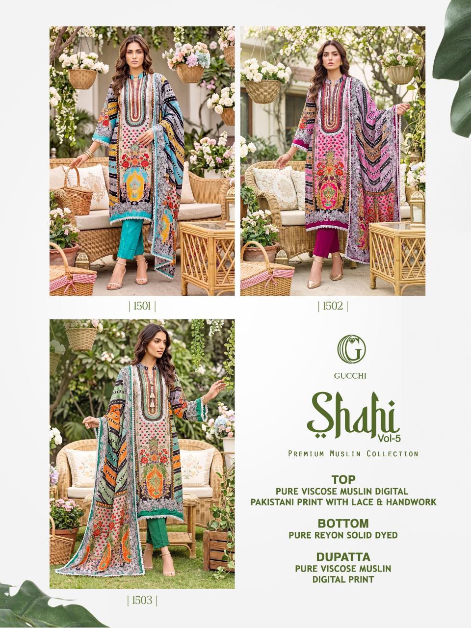 Gucchi Shahi 1501 catalog readymade salwar kameez wholesaler surat