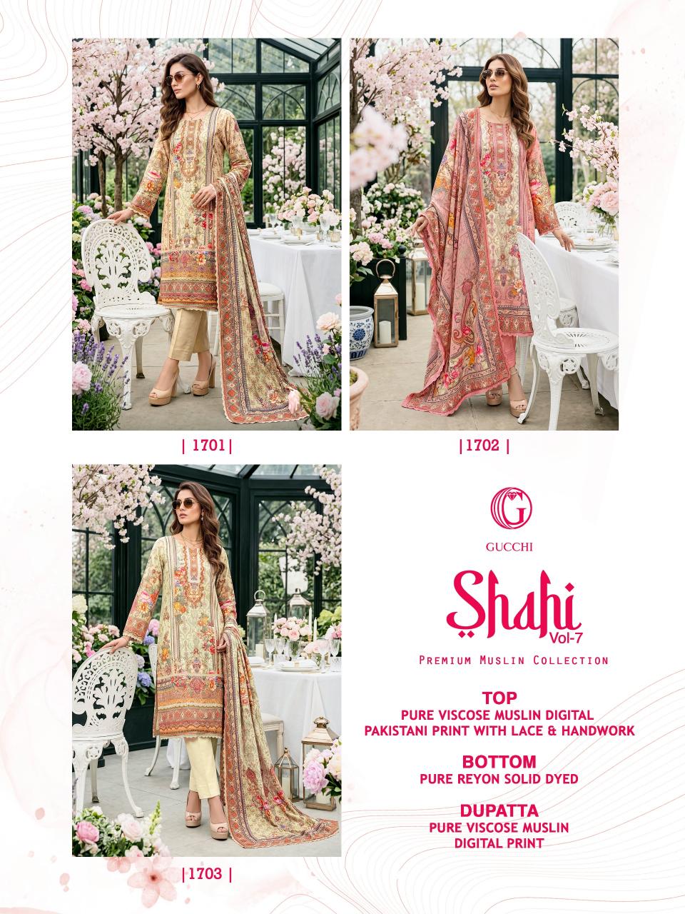 Gucchi Shahi 1701 catalog ready made salwar kameez wholesale in kolkata