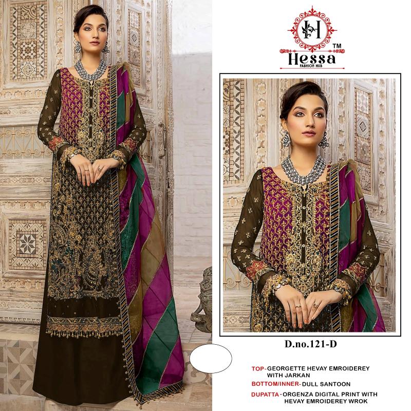 Hessa 121 catalog wholesaler of pakistani suits in srinagar
