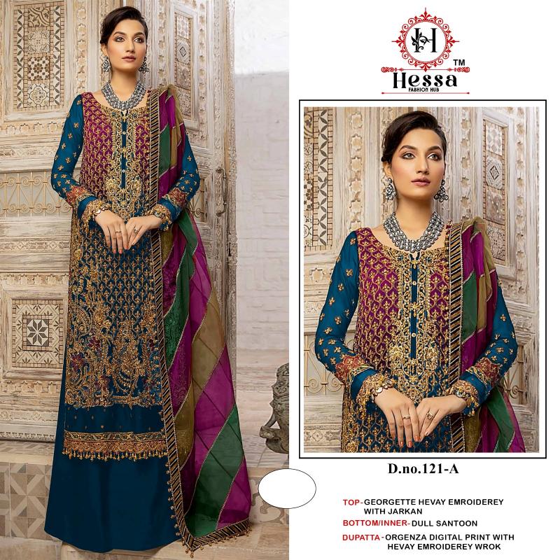 Hessa 121 catalog wholesaler of pakistani suits in srinagar