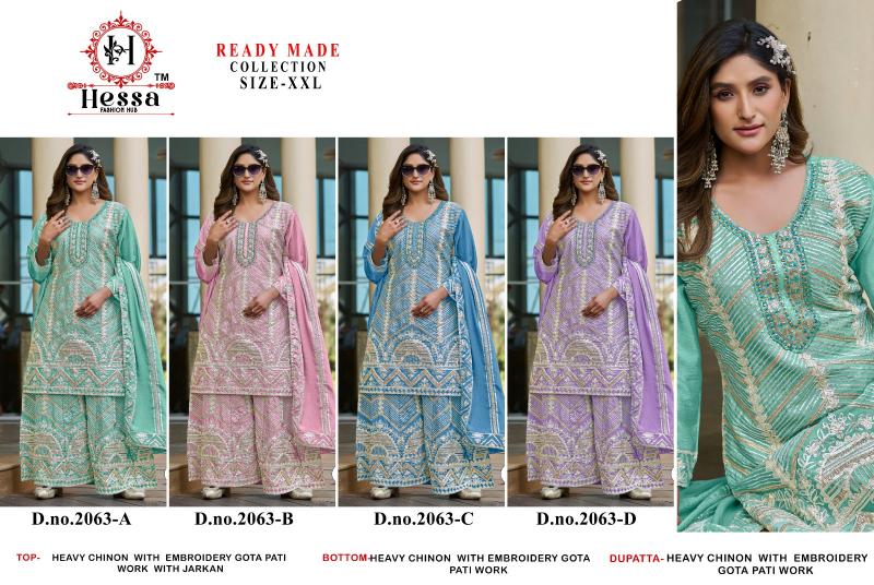 Hessa 2063 catalog pakistani suit wholesalers