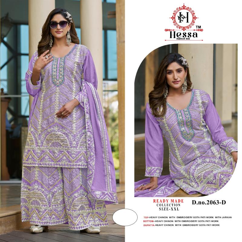 Hessa 2063 catalog pakistani suit wholesalers
