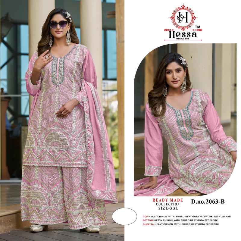 Hessa 2063 catalog pakistani suit wholesalers
