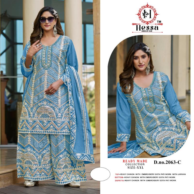 Hessa 2063 catalog pakistani suit wholesalers