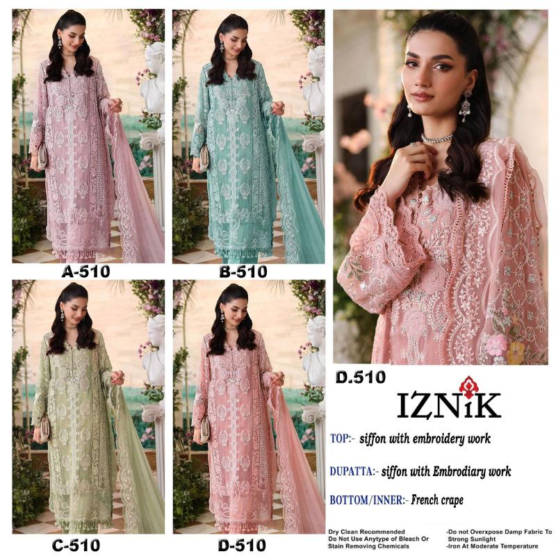 Iznik 510 Catalog wholesale pakistani salwar suits