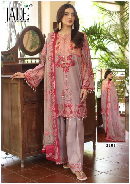 Jade Binsaeed Vol 21 – Karachi Dress Material Wholesale Catalog