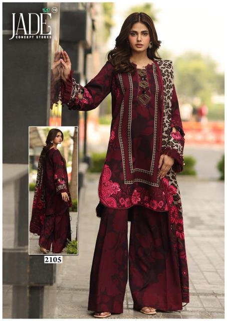 Jade Binsaeed Vol 21 – Karachi Kurti Pant With Dupatta Wholesale Catalog