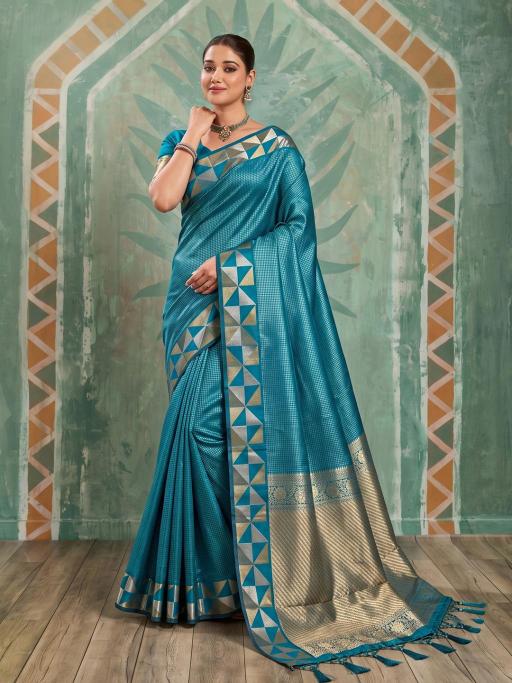 KATHAKALI by SHREE SHYAM FASHION fancy designer Art Silk FABRIC WITH saree wholesale with Fancy latkan AND FANCY ZARI BORDAR