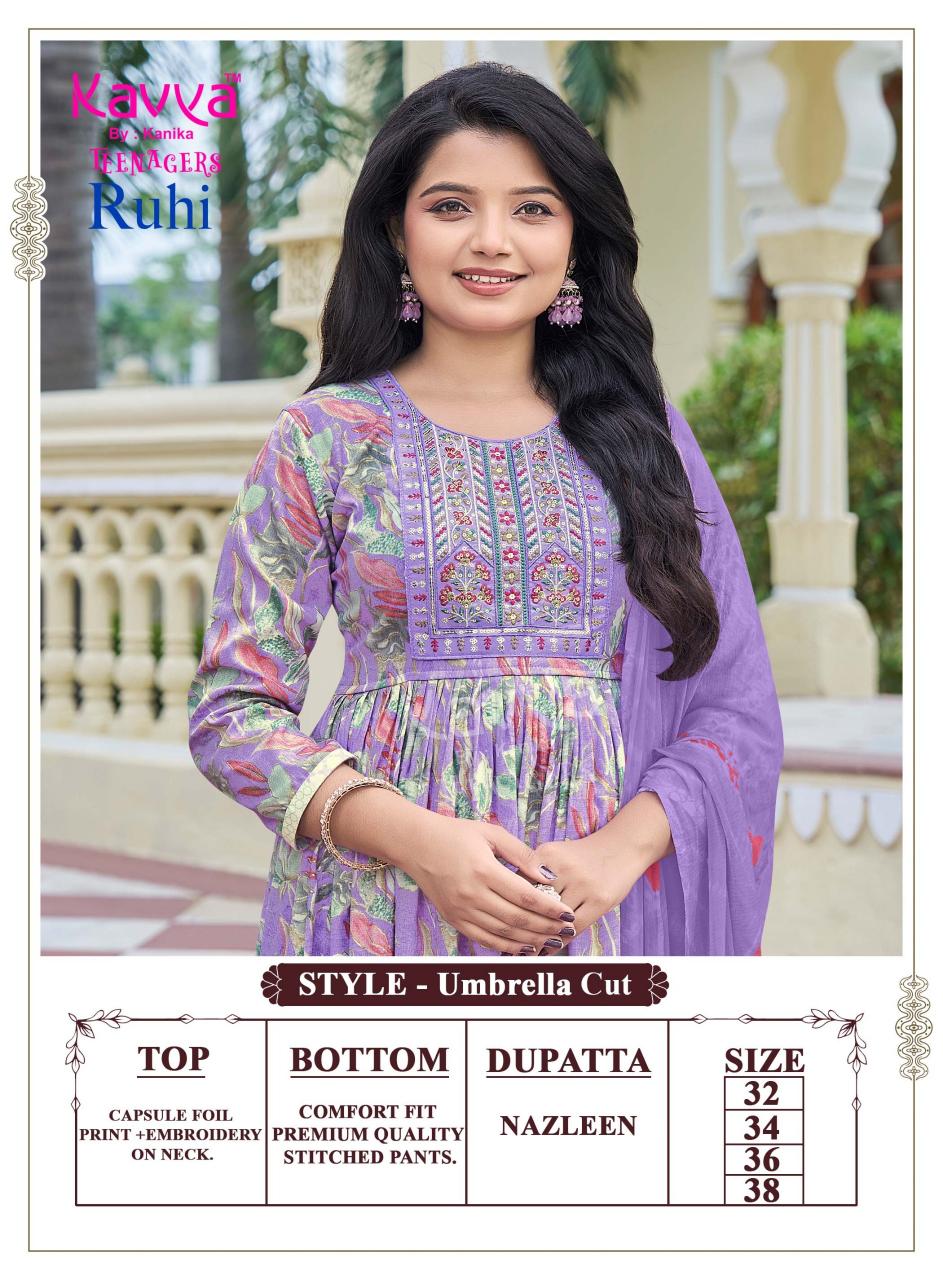 Kavya Ruhi Vol 25 catalog wholesale designer kids wear kurtis
