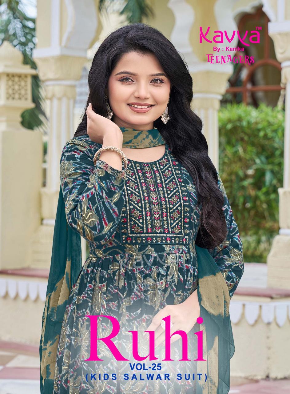Kavya Ruhi Vol 25 catalog wholesale designer kids wear kurtis