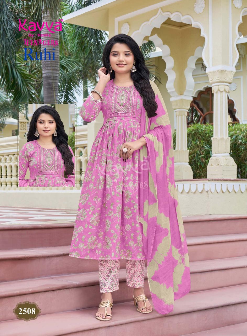 Kavya Ruhi Vol 25 catalog wholesale designer kids wear kurtis