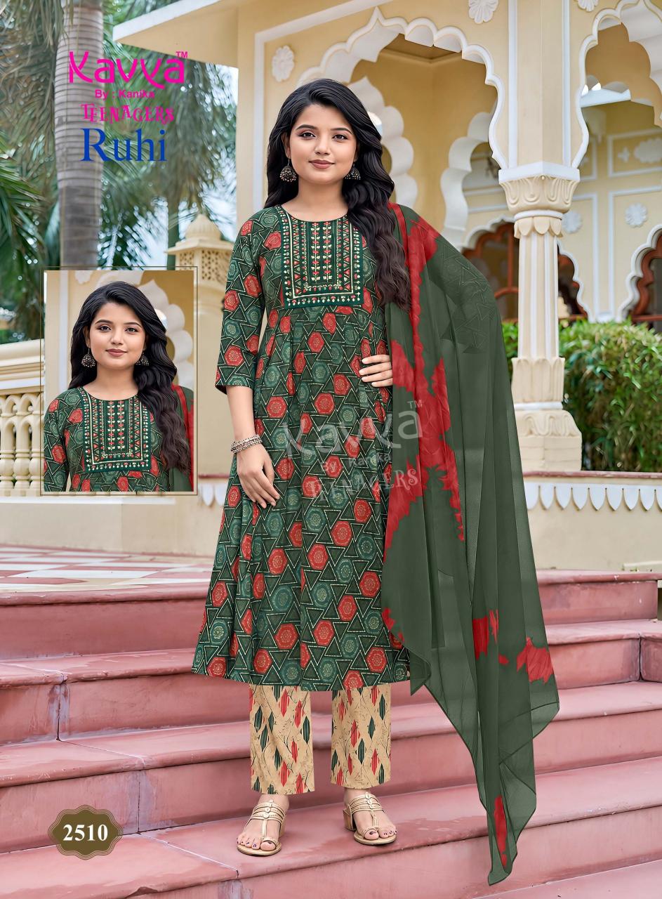 Kavya Ruhi Vol 25 catalog wholesale designer kids wear kurtis