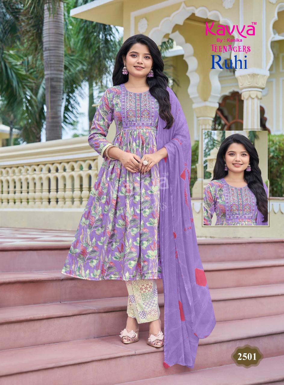 Kavya Ruhi Vol 25 catalog wholesale designer kids wear kurtis