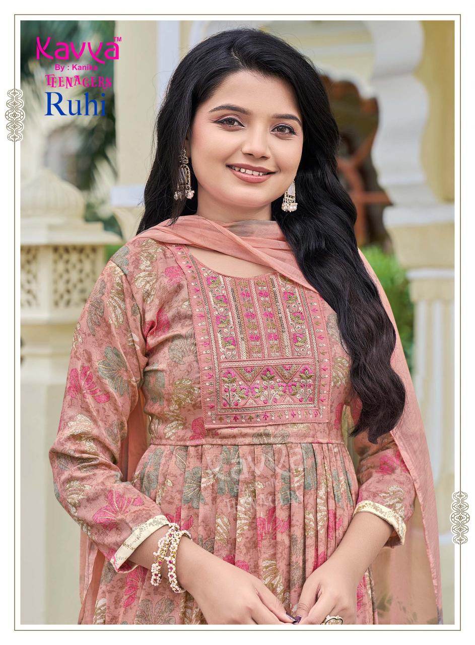 Kavya Ruhi Vol 25 catalog wholesale designer kids wear kurtis