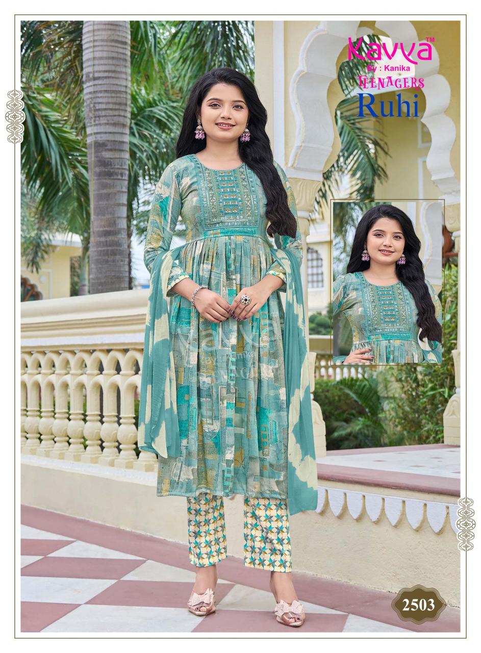 Kavya Ruhi Vol 25 catalog wholesale designer kids wear kurtis