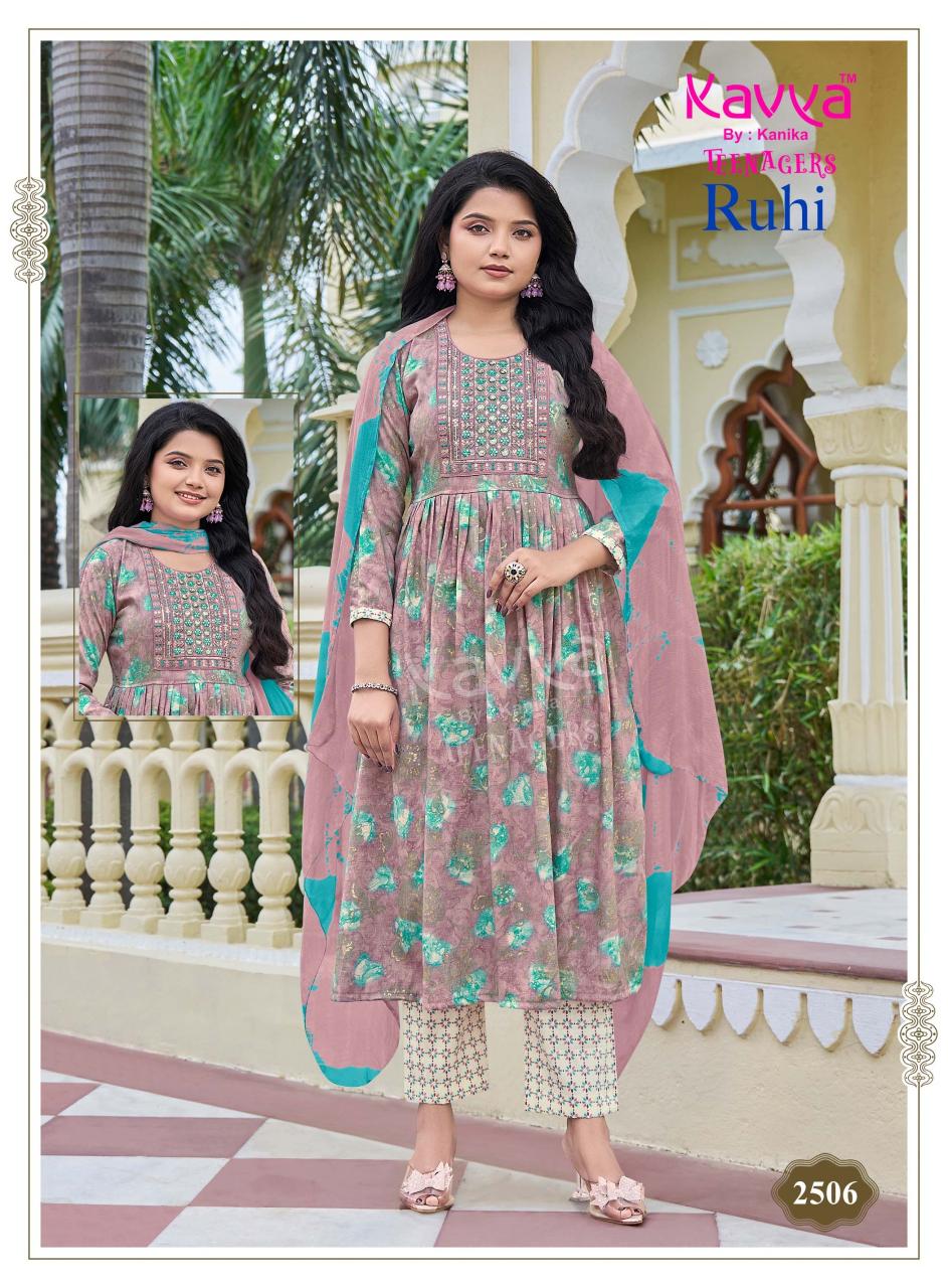 Kavya Ruhi Vol 25 catalog wholesale designer kids wear kurtis